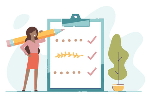 illustration of someone checking off a to-do list