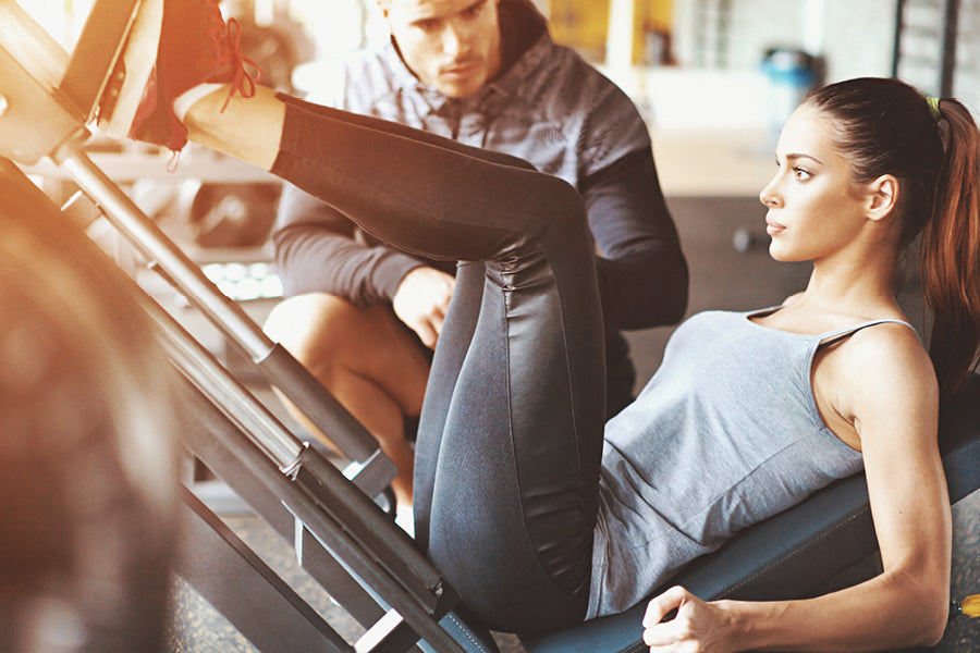 girl working out in gym