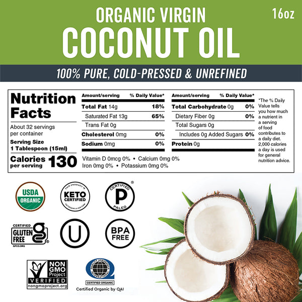 Organic Coconut Oil, Virgin